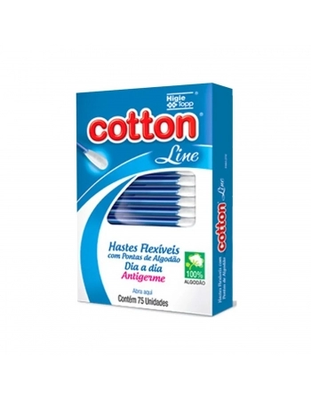 HASTES FLEXIVEIS COTTON 75UN LINE COM VISOR