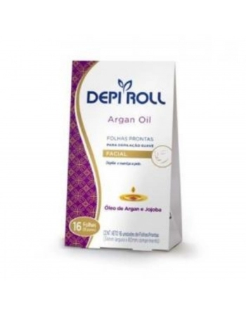 FOLHAS DEPILATORIO FACIAL DEPI ROLL 8 PARES ARGAN