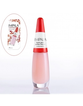 ESMALTE IMPALA BASE UNHAS FRACAS TRATAMENTO TRANSPARENTE COM BLISTER 042
