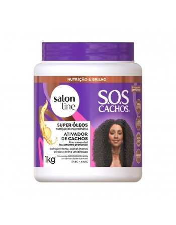ATIVADOR DE CACHOS SALON LINE 1KG SOS CACHOS OLEO NUTRITIVO