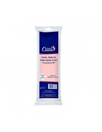 PAPEL PARA DEPILAÇAO SANTA CLARA 50 UNIDADES 80G PERLON 3327