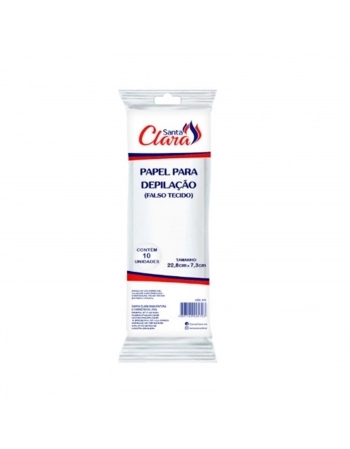 PAPEL PARA DEPILAÇAO SANTA CLARA 10 UNIDADES 570