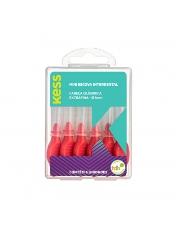 ESCOVA INTERDENT KESS MINI CILIN 3MM 6UN EXTRA FINA 2005