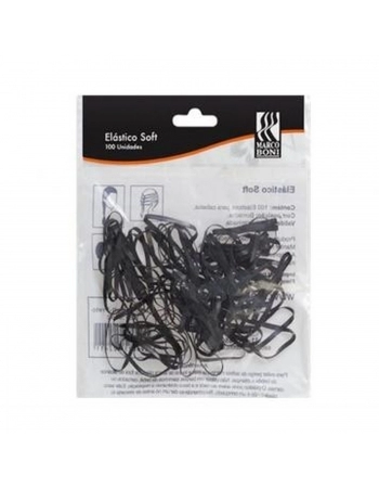 ELASTICO SOFT MARCO BONI SILICONE PRETO 100UN 8262