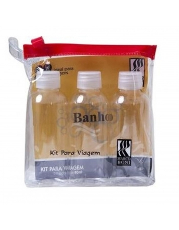 KIT VIAGEM COM 3 FRASCOS 80ML+NECESSAIRE MARCO BONI 6082