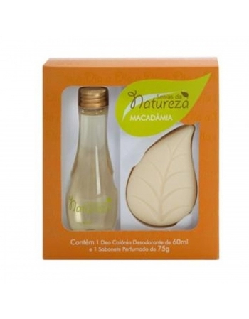 ESTOJO AROMATICA SEIVAS DA NATUREZA DEO COLONIA 60ML + SABONETE EM BARRA 75G MACADAMIA