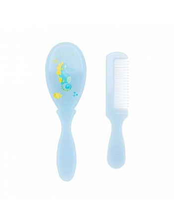 CONJUNTO PARA CABELO LOLLY BABY OCEANO 7054 BLISTER AZUL