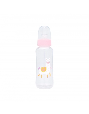 MAMADEIRA LOLLY 1060 REDONDO SILICONE 250ML BLISTER ROSA