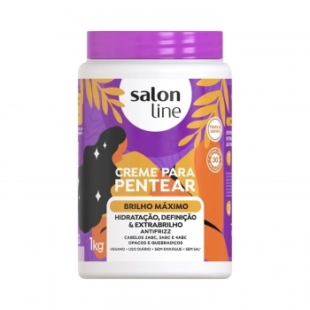 CREME DE PENTEAR SALON LINE 1K REDUTOR DE VOLUME BRILHO MAXIMO