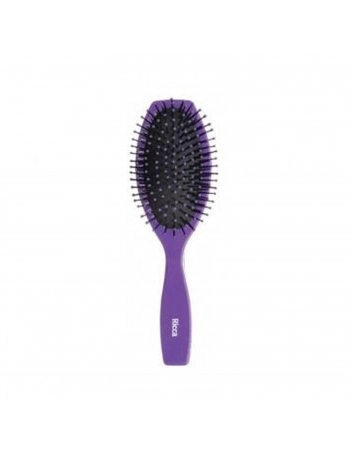 ESCOVA DE CABELO RICCA OVAL ALMOFADADA ROXA 186