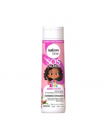 CONDICIONADOR SALON LINE 300ML SOS CACHOS KIDS HIDRATAÇÃO