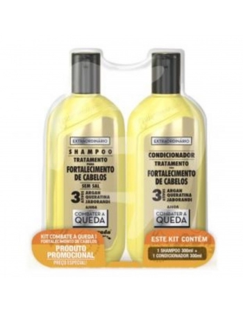 KIT GOTA DOURADA SHAMPOO+CONDICIONADOR 300ML COMBATE QUEDA