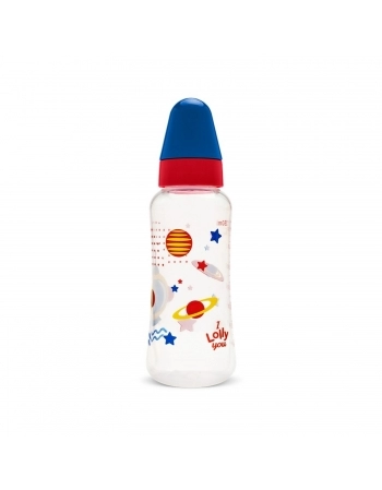 MAMADEIRA LOLLY 3262 NET SILICONE ORTODONTICO 250ML BLISTER AZUL