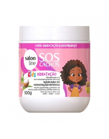MASCARA SALON LINE 500G SOS CAHOS KIDS HIDRATAÇÃO