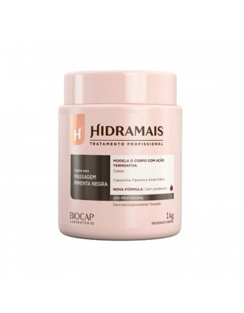 CREME PARA MASSAGEM HIDRAMAIS 1KG PIMENTA NEGRA