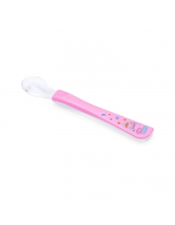 COLHER PONTA SILICONE LOLLY 7111 MUNDO BITA ROSA