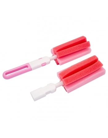 ESCOVA LIMPEZA MAMADEIRA LOLLY 7082 COM ESPONJA ROSA