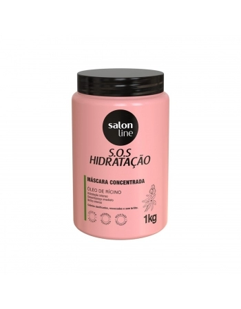 MASCARA SALON LINE 1KG HIDRATACAO OLEO DE RICINO