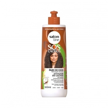 ATIVADOR CACHOS SALON LINE 500ML SOS CACHOS COCO TRATAMENTO PROFUNDO