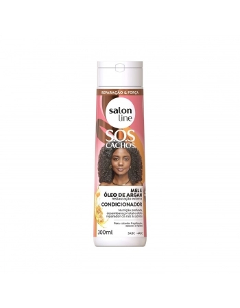 CONDICIONADOR SALON LINE 300ML SOS CACHOS MEL E OLEO DE ARGAN