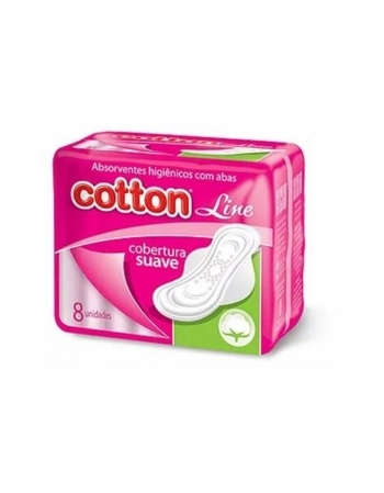 ABSORVENTES COTTON C/ABAS 8UN