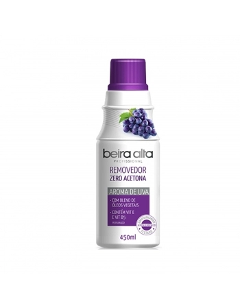 REMOVEDOR ESMALTE BEIRA ALTA 450ML SEM ACETONA UVA