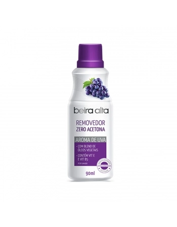 REMOVEDOR ESMALTE BEIRA ALTA 90ML SEM ACETONA UVA