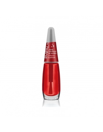 ESMALTE IMPALA COBERTURA ESPELHADA VERNIZ INTENSIFICADOR VERMELHO SB 486