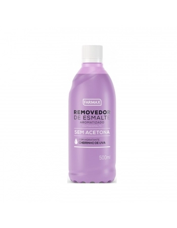 REMOVEDOR ESMALTES FARMAX 500ML SEM ACETONA UVA