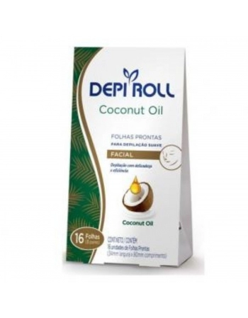 FOLHA DEPILAÇÃO FACIAL DEPIROLL 8 PARES COCONUT