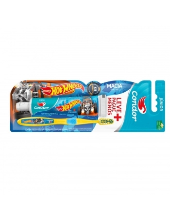 KIT ESC DENTE+GEL DENTAL HOTWHEELS 8160 0 JR 2/5 ANOS C/FLUOR