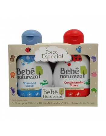 KIT BEBE NATUREZA SHAMPOO 230ML + CONDICIONADOR 230ML SUAVE