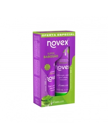 KIT SHAMPOO+CONDICIONADOR EMBELLEZE REVITAY/NOVEX 300ML SUPER BABOSAO