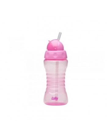 COPO LOLLY 7199 CLEAN C/ CANUDO 300ML BL ROSA
