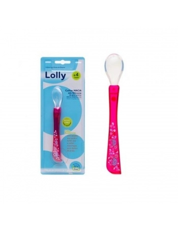 COLHER PONTA SILICONE LOLLY 7115 OCEANO BLISTER ROSA