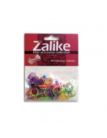 ELASTICO CABELO ZALIKE SILICONE PEQUENO COLORIDO 100UN 212C