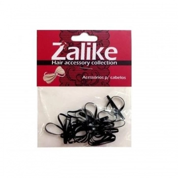 ELASTICO CABELO ZALIKE SILICONE GRANDE PRETO 20UN 211
