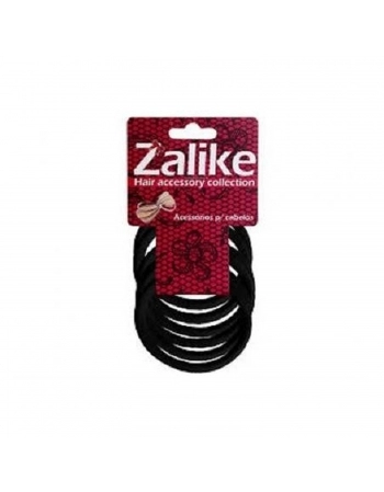 KIT ELASTICO CABELO ZALIKE PRETO 12UN 208