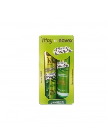 KIT SHAMPOO+CONDICIONADOR EMBELLEZE VITAY/NOVEX 300ML BROTO BAMBU