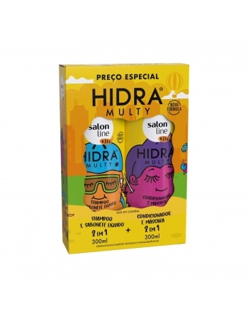 KIT SHAMPOO+CONDICIONADOR SALON LINE 300ML HIDRA MULTY KIDS