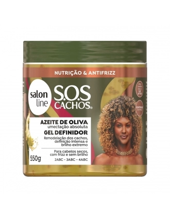 GEL DEFINIDOR SALON LINE 550G SOS CACHOS AZEITE OLIVA