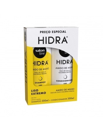 KIT SHAMPOO+CONDICIONADOR SALON LINE 300ML HIDRA SUPER LISO