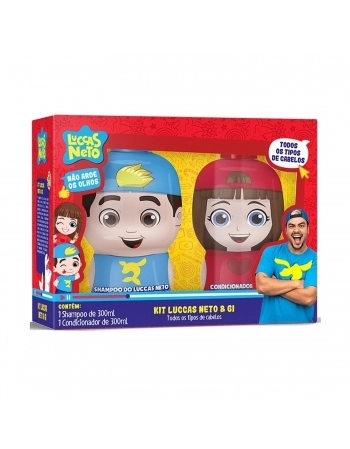 KIT LUCCAS NETO SHAMPOO+CONDICIONADOR 300/300ML TODOS TIPOS CABELO