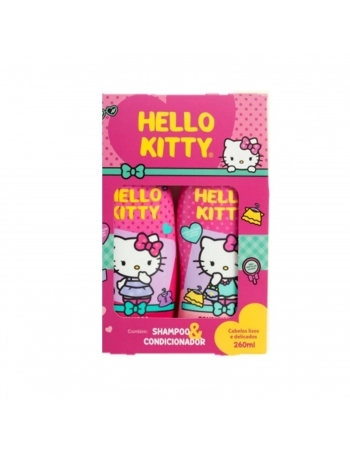 KIT HELLO KITTY SHAMPOO+CONDICIONADOR 260/260ML CABELOS LISOS