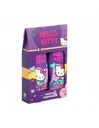 KIT HELLO KITTY SHAMPOO+CONDICIONADOR 260/260ML CABELOS CACHEADOS/ONDULADOS