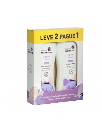 KIT SABONETE LIQUIDO CIA NATUREZA INTIMO 210ML L2P1 NEUTRO