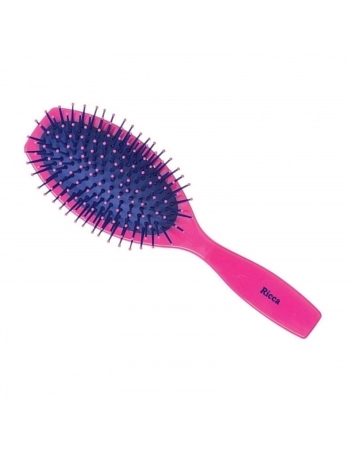 ESCOVA CABELO RICCA OVAL ALMOFADADA PINK 2427