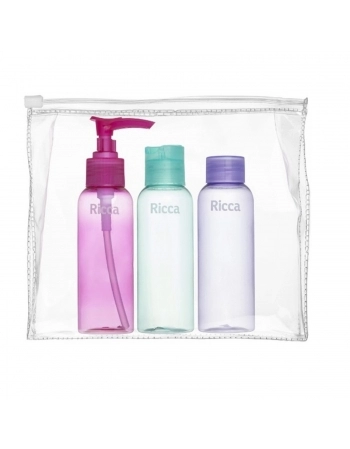 KIT VIAGEM 3 FRASCOS 100ML RICCA 3289