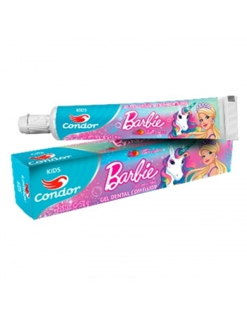 GEL DENTAL CONDOR BARBIE 3512 50G KIDS 2/5 ANOS COM FLUOR