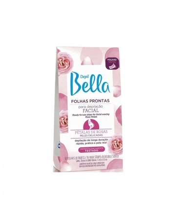 FOLHAS DEPILAÇAO FACIAL DBELLA 8PR PETALAS ROSAS